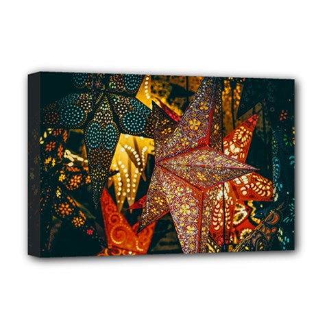 Star Lantern Lighting Deluxe Canvas 18  X 12  (stretched)