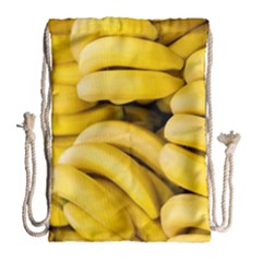 Bananas, Macro, Fruits, Ripe Bananas Drawstring Bag (large) by kyorashop23