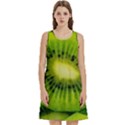 Kiwi Fruits, Close-up, Exotic Fruit Round Neck Sleeve Casual Dress With Pockets View1