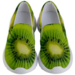 Kiwi Fruits, Close-up, Exotic Fruit Kids Lightweight Slip Ons by kyorashop23