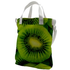 Kiwi Fruits, Close-up, Exotic Fruit Canvas Messenger Bag by kyorashop23