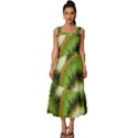 Kiwi Texture, Background With Kiwi, Fruits, Kiwi Square Neckline Tiered Midi Dress View1