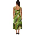 Kiwi Texture, Background With Kiwi, Fruits, Kiwi Square Neckline Tiered Midi Dress View4