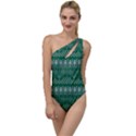 Christmas Knit Digital To One Side Swimsuit View1