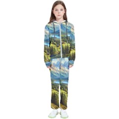 Forest Landscape Nature Trees Kids  Tracksuit by Salmanaz77