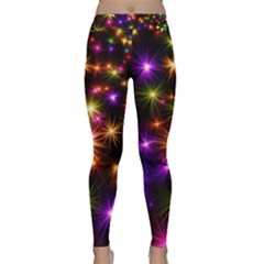 Star Colorful Christmas Abstract Classic Yoga Leggings by Dutashop