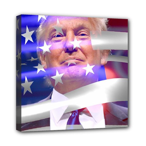 Donald Trump Flag Mini Canvas 8  X 8  (stretched) by vintagetrump