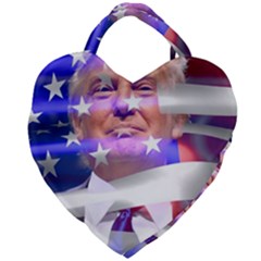 Donald Trump Flag Giant Heart Shaped Tote by vintagetrump