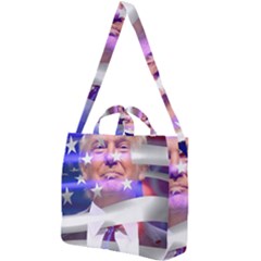 Donald Trump Flag Square Shoulder Tote Bag by vintagetrump