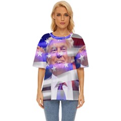 Donald Trump Flag Oversized Basic T-shirt by vintagetrump