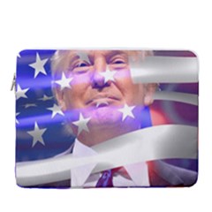 Donald Trump Flag 15  Vertical Laptop Sleeve Case With Pocket by vintagetrump