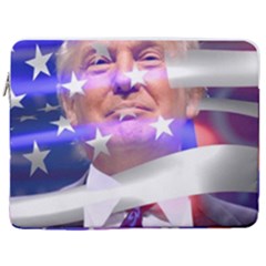 Donald Trump Flag 17  Vertical Laptop Sleeve Case With Pocket by vintagetrump