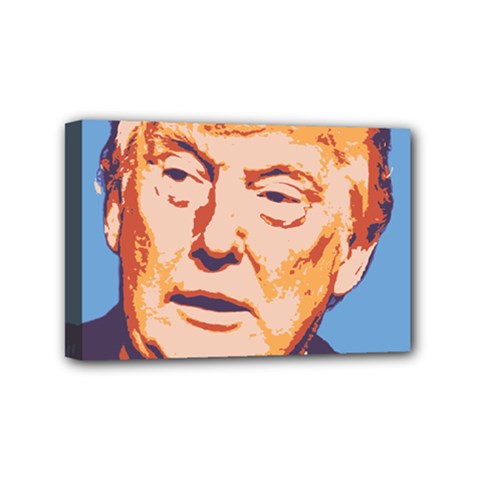 Orange Donald Trump Mini Canvas 6  X 4  (stretched) by vintagetrump