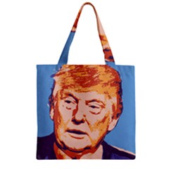 Orange Donald Trump Zipper Grocery Tote Bag by vintagetrump