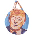 Orange Donald Trump Giant Round Zipper Tote View1