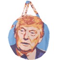 Orange Donald Trump Giant Round Zipper Tote View2