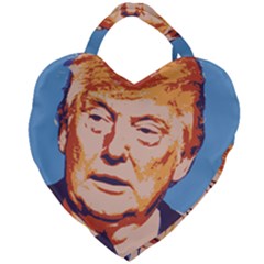 Orange Donald Trump Giant Heart Shaped Tote by vintagetrump