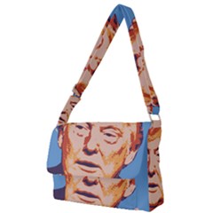 Orange Donald Trump Full Print Messenger Bag (l) by vintagetrump