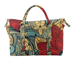 Pattern Shape Colorful Flower Leaves Carry-on Travel Shoulder Bag by Posterlux