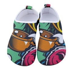 Funky Alien Pattern Abstract Colourful Drawing Women s Sock-style Water Shoes by Posterlux