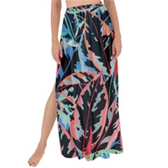 Leaves Pattern Patterns Colorful Maxi Chiffon Tie-up Sarong by Posterlux