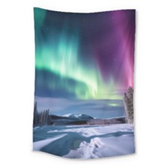 Northern Lights Aurora Night Nature Large Tapestry by Posterlux