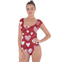 Valentine Short Sleeve Leotard  by pollyparadiseartshop