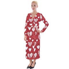 Valentine Velvet Maxi Wrap Dress by pollyparadiseartshop