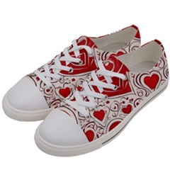 Be My Valentine Men s Low Top Canvas Sneakers by pollyparadiseartshop