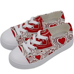 Be My Valentine Kids  Low Top Canvas Sneakers by pollyparadiseartshop