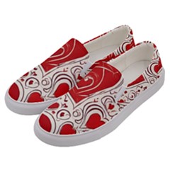 Be My Valentine Men s Canvas Slip Ons by pollyparadiseartshop