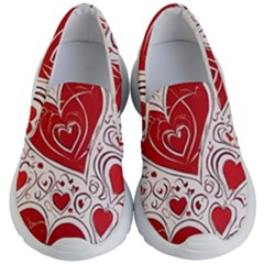 Be My Valentine Kids Lightweight Slip Ons by pollyparadiseartshop