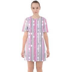 Candy Sixties Short Sleeve Mini Dress by pollyparadiseartshop