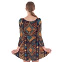 Tribal Chic Long Sleeve Velvet Skater Dress View2