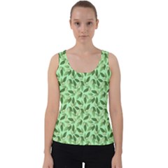 Leaves Pattern Texture Seamless Velvet Tank Top by Hannah976