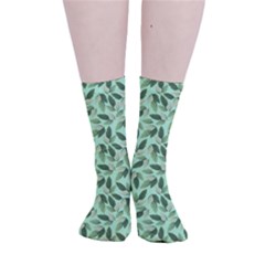 Leaves Pattern Texture Seamless Smooth Crew Length Tube Socks by Hannah976