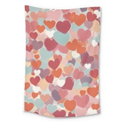 Valentines Day Hearts Romance Love Large Tapestry by Posterlux