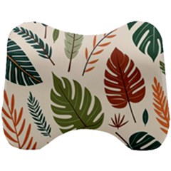 Leaves Autumn Head Support Cushion by Salmanaz77