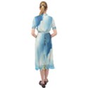 Delicate Watercolor Painting Surreal Oasis Scene With Intense Dramatic Lighting Keyhole Neckline Chiffon Dress View2