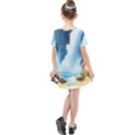 Delicate Watercolor Painting Surreal Oasis Scene With Intense Dramatic Lighting Kids  Simple Cotton Dress View2