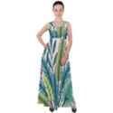 Illustrations Plants Nature Leaves Empire Waist Velour Maxi Dress View1