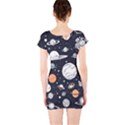 Space Galaxy Universe Stars Sky Short Sleeve Bodycon Dress View2