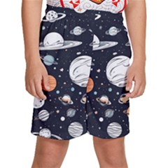 Space Galaxy Universe Stars Sky Kids  Basketball Shorts