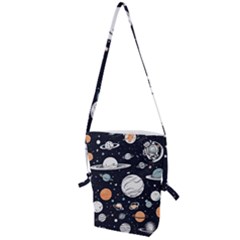 Space Galaxy Universe Stars Sky Folding Shoulder Bag by Paksenen