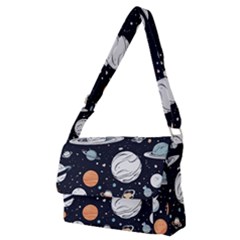 Space Galaxy Universe Stars Sky Full Print Messenger Bag (m) by Paksenen