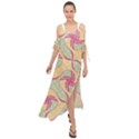 Abstract Pattern Design Scrapbooking Maxi Chiffon Cover Up Dress View1