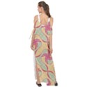 Abstract Pattern Design Scrapbooking Maxi Chiffon Cover Up Dress View2