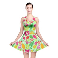 Flower Flora Floral Nature Pattern Seamless Reversible Skater Dress by Bedest