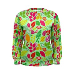 Flower Flora Floral Nature Pattern Seamless Women s Sweatshirt by Bedest