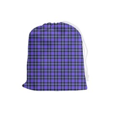 Blue Tartan Plaid 1 Drawstring Pouch (large) by dressshop